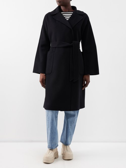 Weekend Max Mara Wool Rovo Wrap Coat In Blue | ModeSens