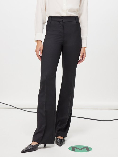 Buy NILI LOTAN Corette Wool-twill Straight-leg Pants - Black At 40% Off