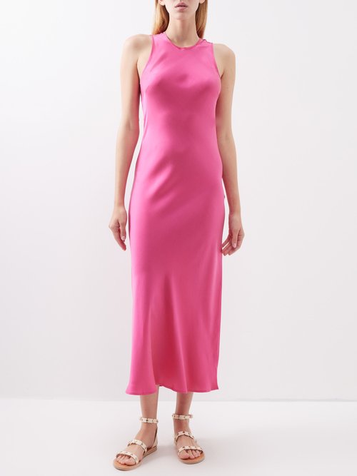 Ezra linen bra top in pink - Asceno