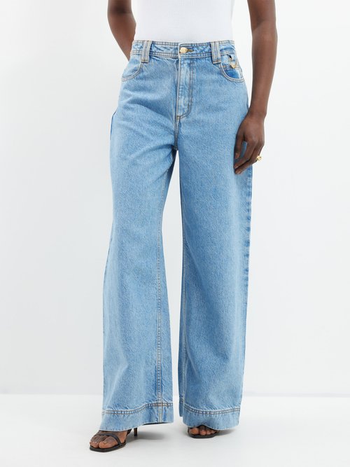 Aje – X Outland Denim Wide-leg Jeans – Womens – Light Denim