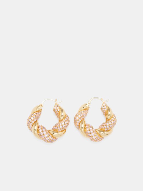 Séraphine Crystal Half Hoop Earrings – Bonheur.