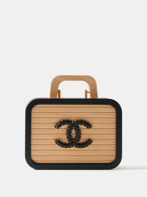 Brown Chanel Cruise 2022 vanity case, MATCHES x Sellier