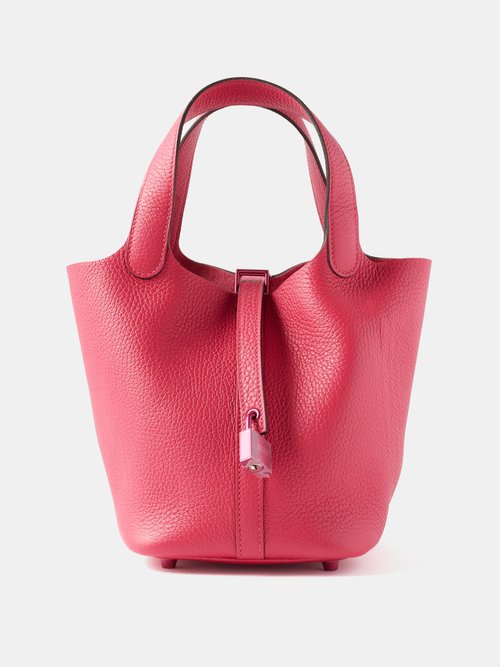 Pink Hermès Picotin 18cm bag, MATCHES x Sellier