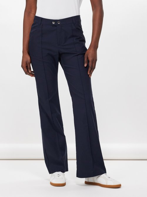 Sevina Cotton-blend Flared Trousers