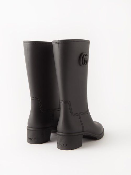 GUCCI Stanley embellished rubber rain boots