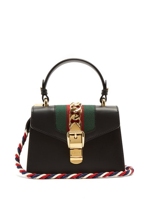 Sylvie mini leather cross-body bag