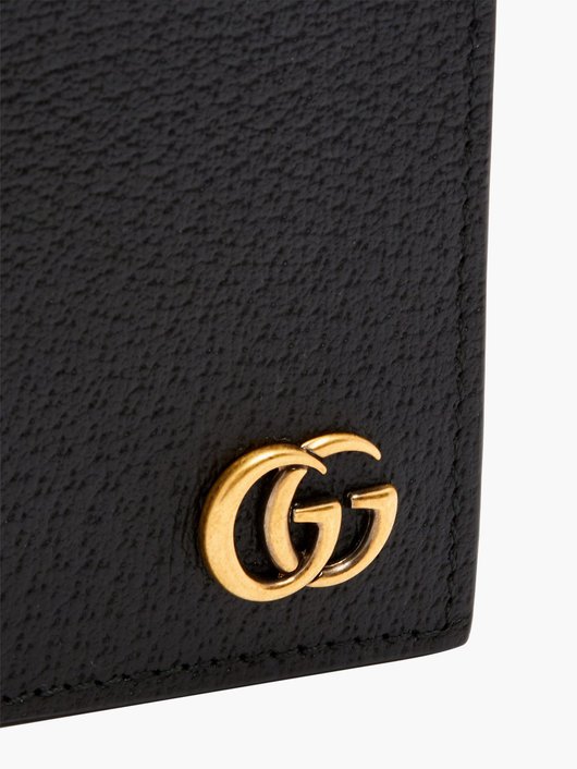 GG Marmont grained-leather bi-fold wallet