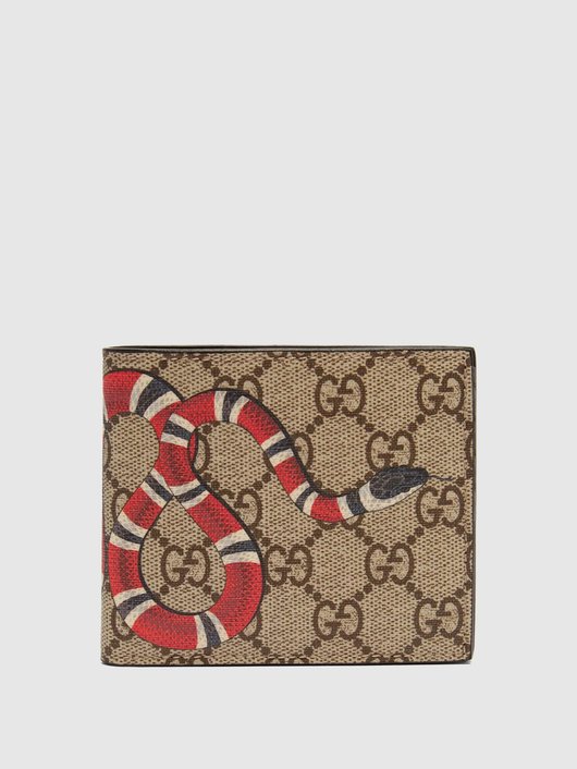 GG Supreme Kingsnake bi-fold wallet