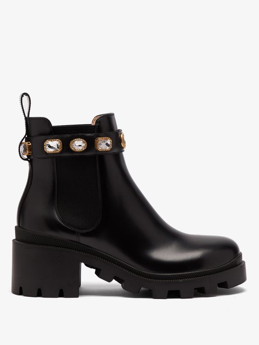 Trip embellished leather chelsea boots