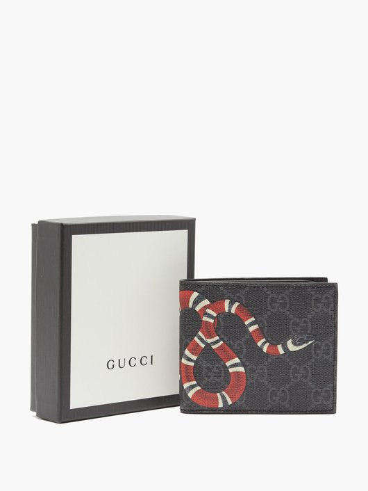 Kingsnake-print GG Supreme wallet