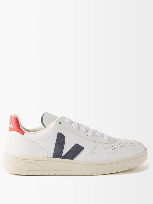 V-10 low-top leather trainers