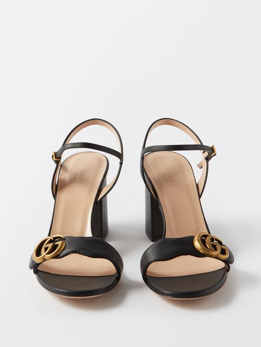 GG Marmont block-heel leather sandals