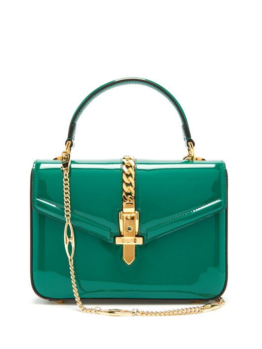 Sylvie 1969 small patent-leather shoulder bag