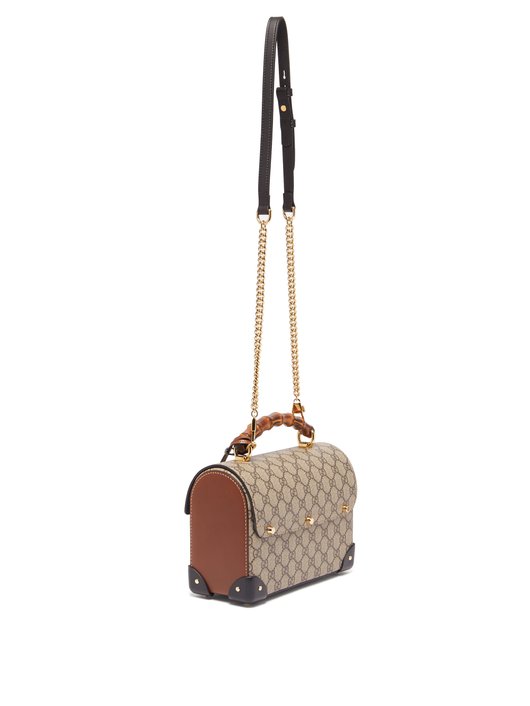 Padlock bamboo-handle GG Supreme handbag