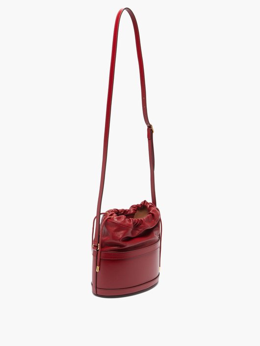 1955 Horsebit drawstring leather bucket bag