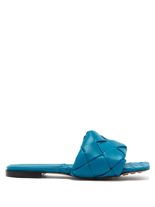 The Lido Intrecciato leather slides