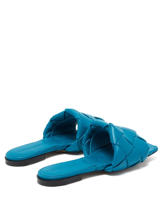 The Lido Intrecciato leather slides