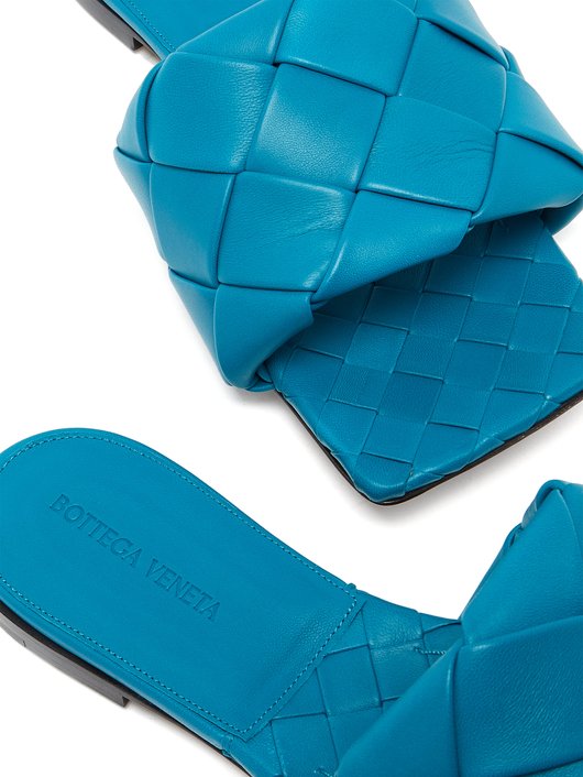 The Lido Intrecciato leather slides