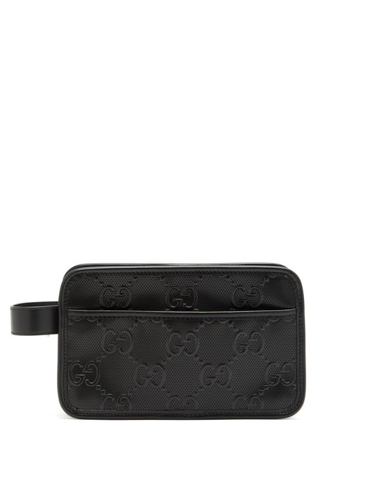 GG-embossed leather washbag