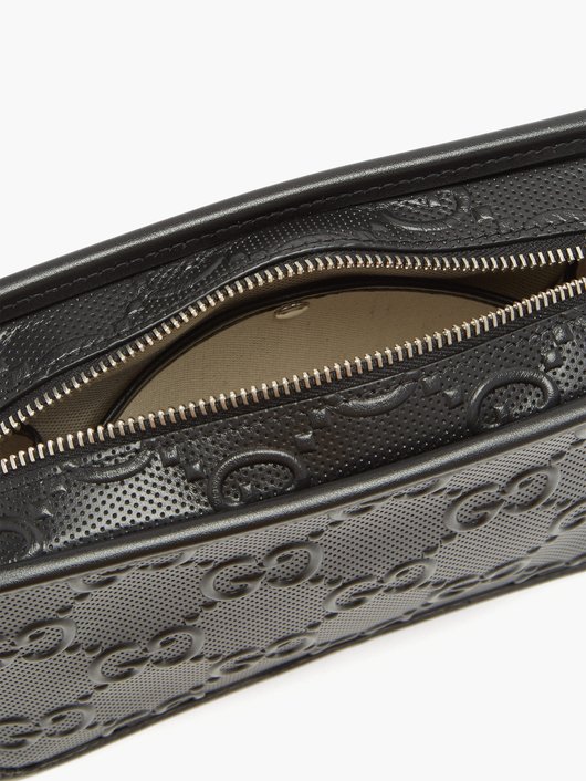 GG-embossed leather washbag