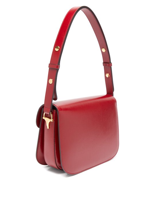 1955 Horsebit grained-leather shoulder bag