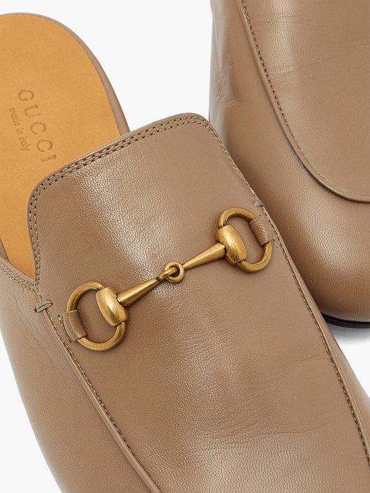 Princetown leather backless loafers