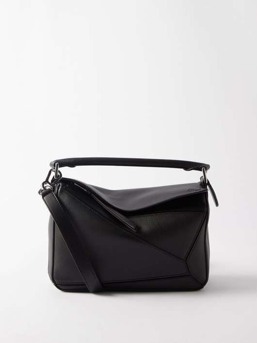 Puzzle small grained-leather cross-body bag