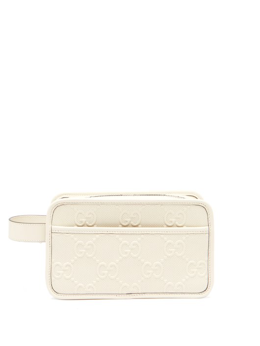 GG-embossed leather washbag