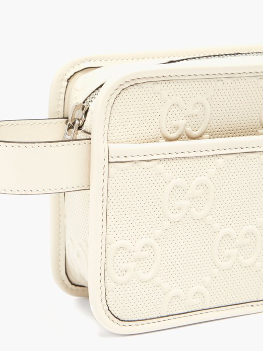 GG-embossed leather washbag