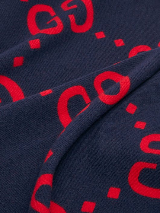 Gucci GG-jacquard wool-blend scarf