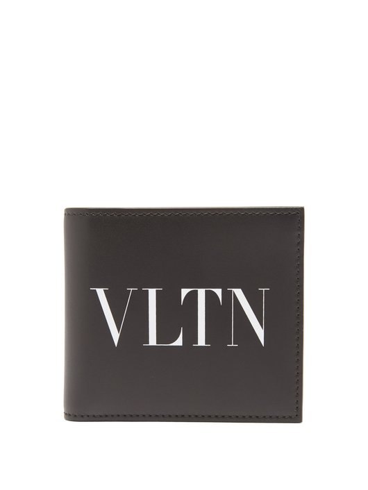 VLTN-print leather bi-fold wallet