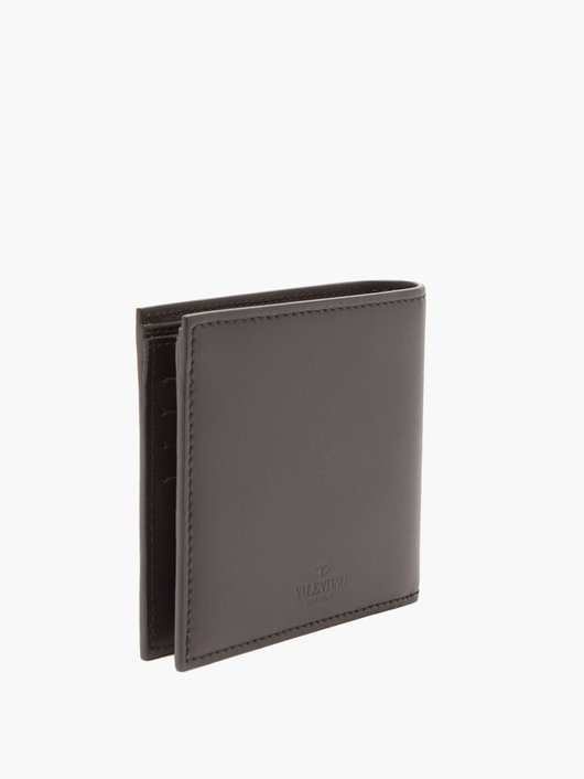 VLTN-print leather bi-fold wallet