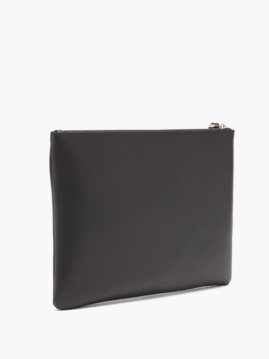 VLTN-print leather pouch