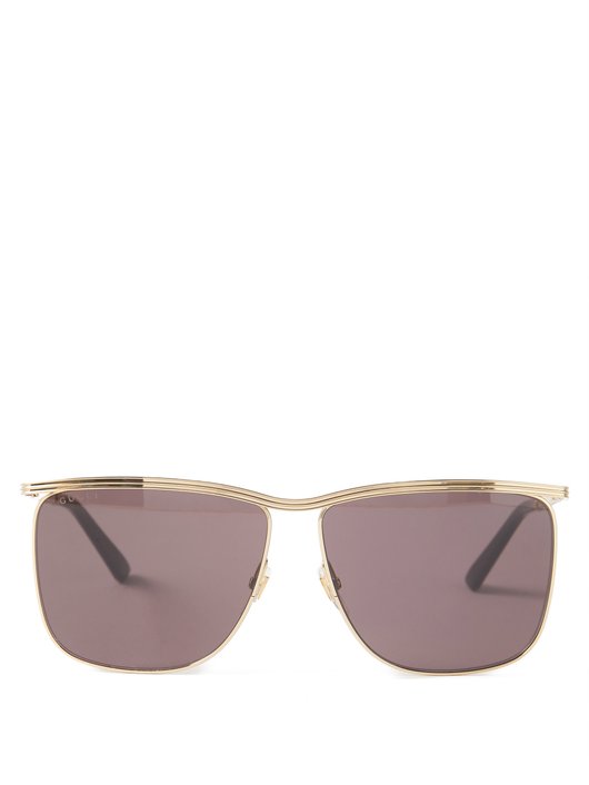 D-frame metal sunglasses