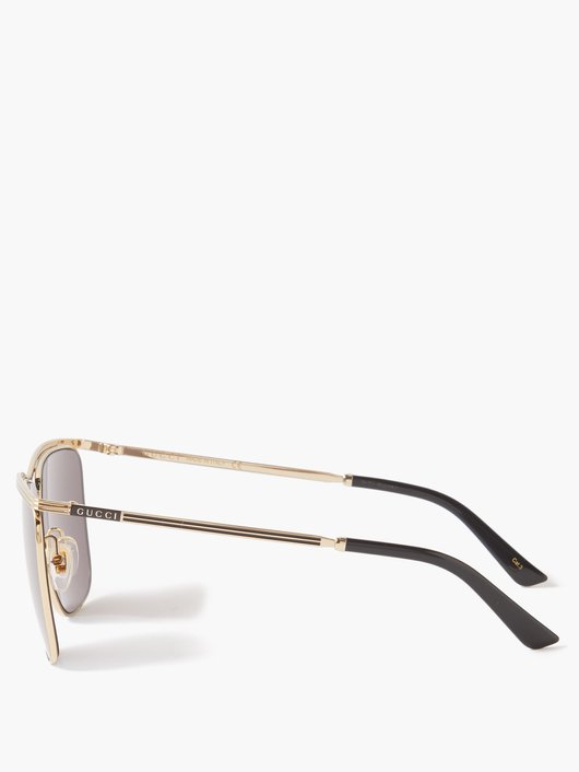 D-frame metal sunglasses