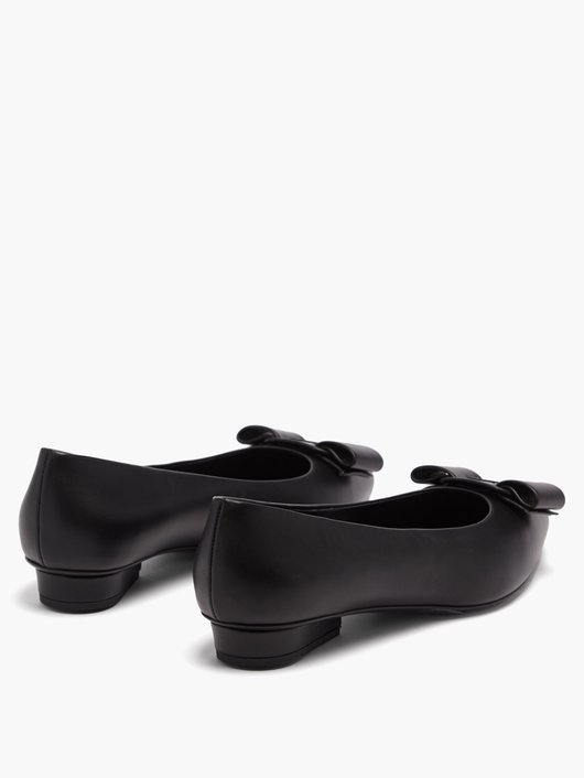 Viva leather point-toe flats