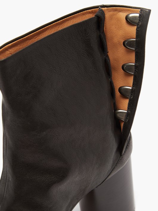 Tabi split-toe vintage-leather ankle boots