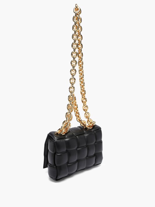 The Chain Cassette Intrecciato-leather bag