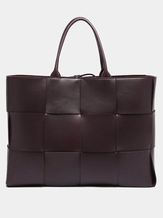 The Arco Intrecciato-leather tote bag