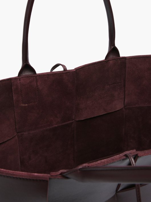 The Arco Intrecciato-leather tote bag