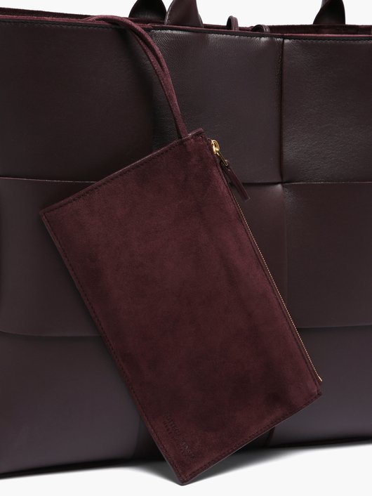 The Arco Intrecciato-leather tote bag