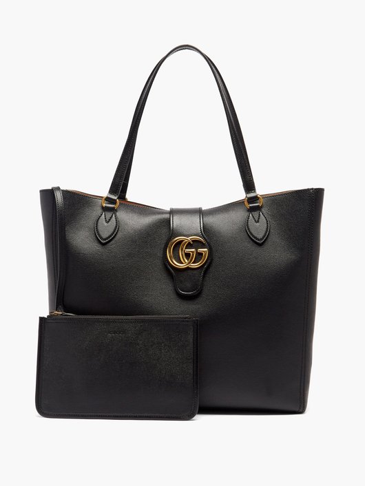 GG medium leather tote bag