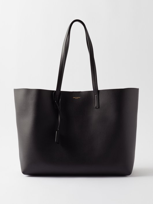 Shopping leather tote bag