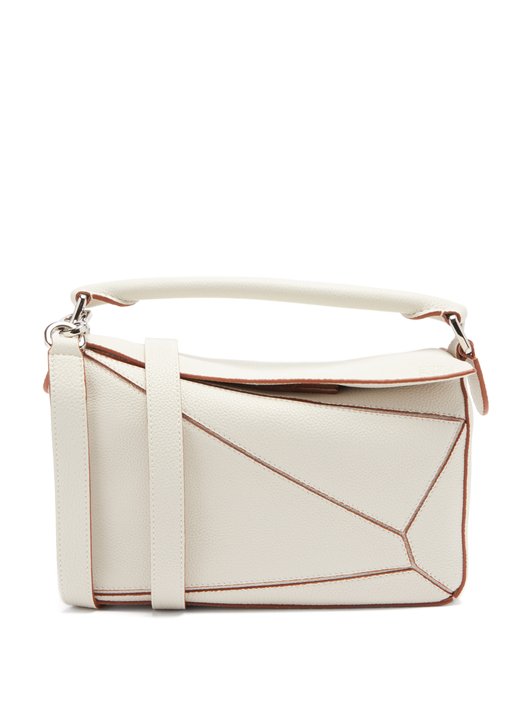 Puzzle leather cross-body bag