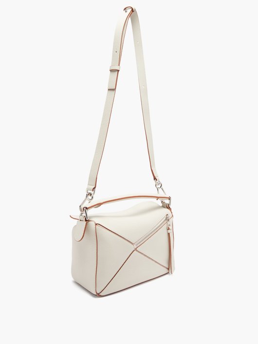 Puzzle leather cross-body bag