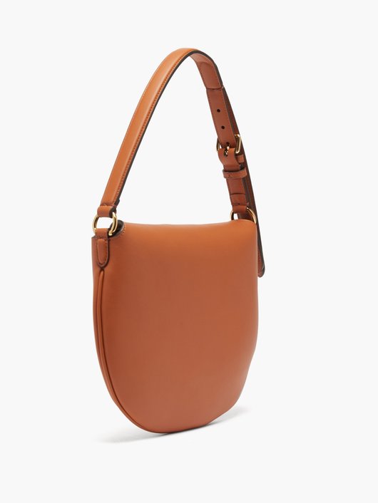 Croissant FF-logo leather shoulder bag