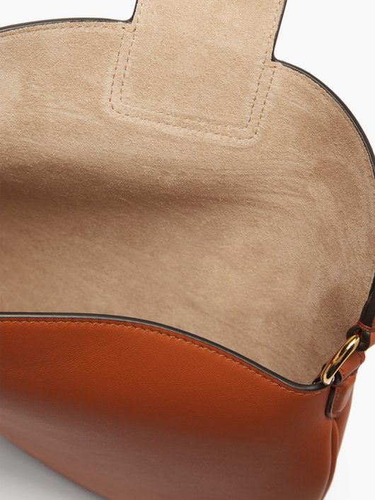 Croissant FF-logo leather shoulder bag