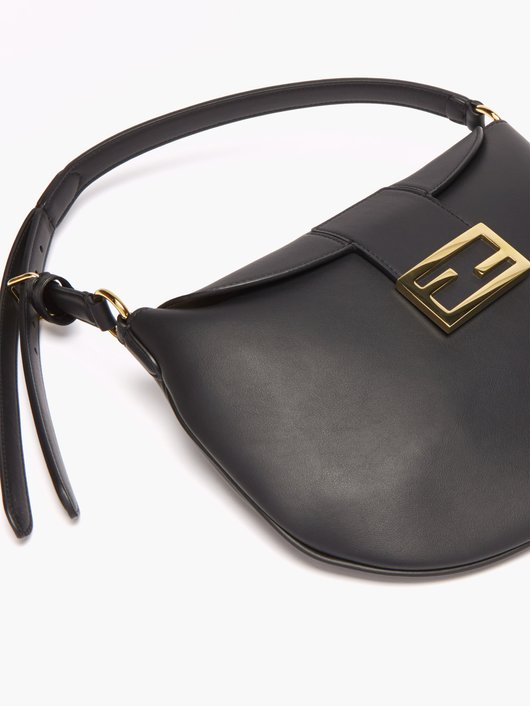 Croissant FF-logo leather shoulder bag