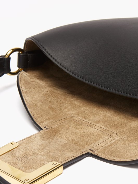 Croissant FF-logo leather shoulder bag