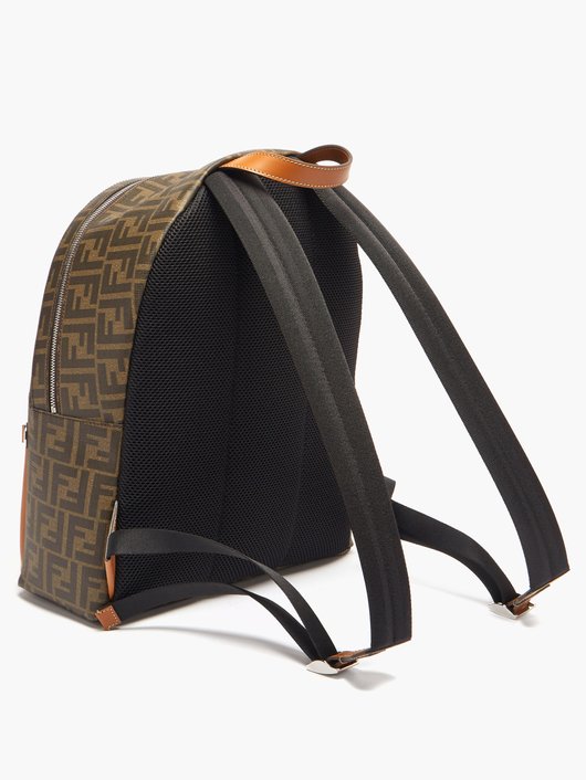 FF-logo coated-canvas backpack